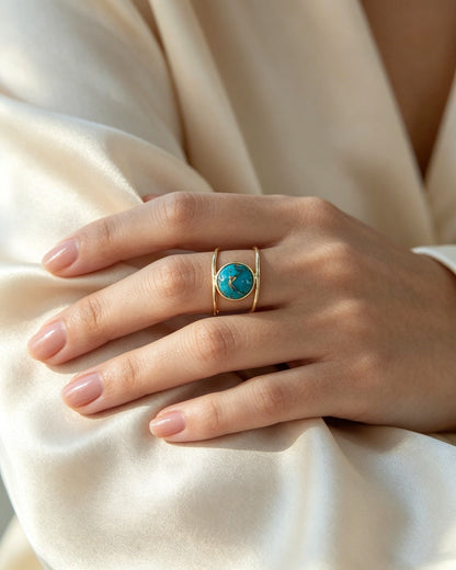 Turquoise Round Ring