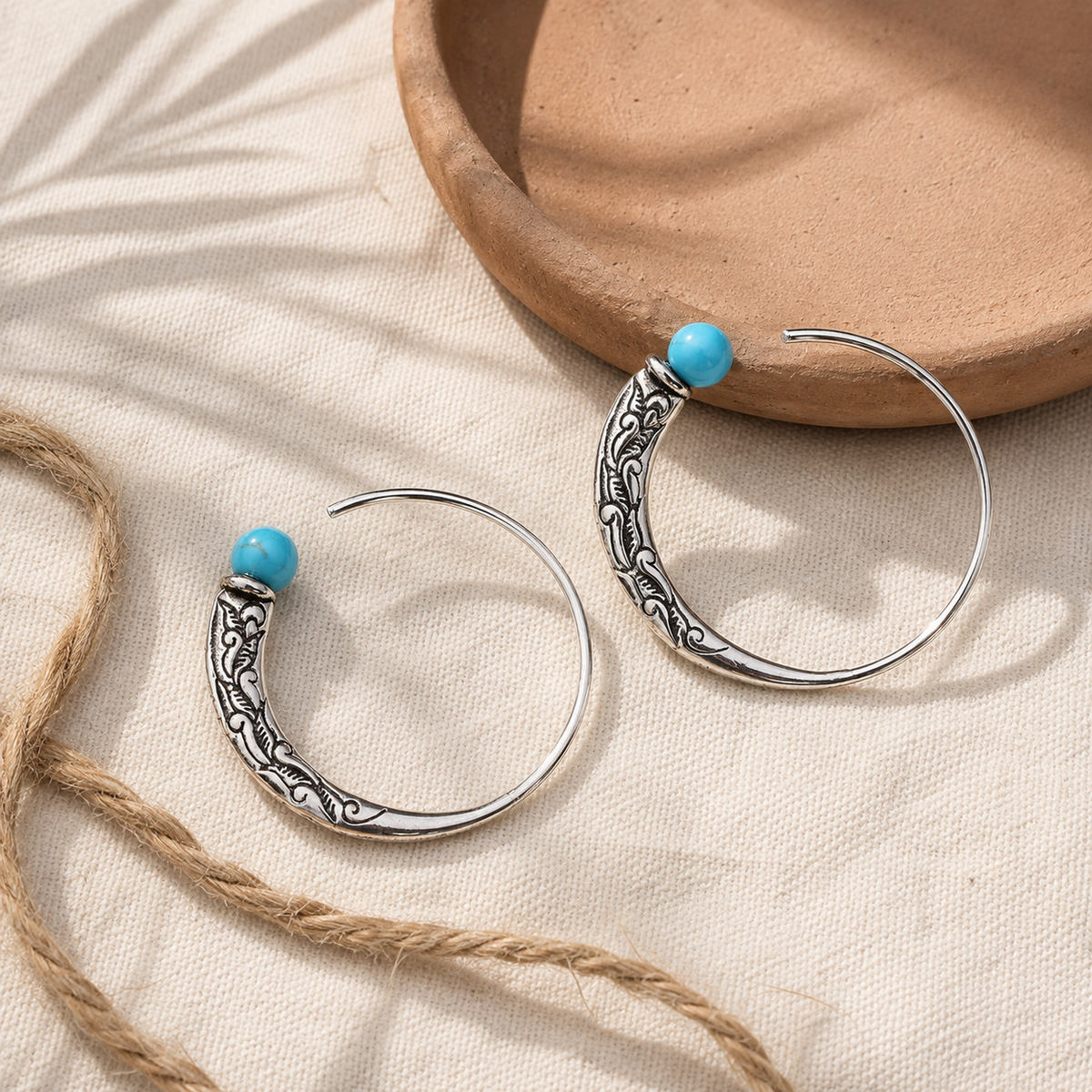 Punk-style Turquoise Earrings