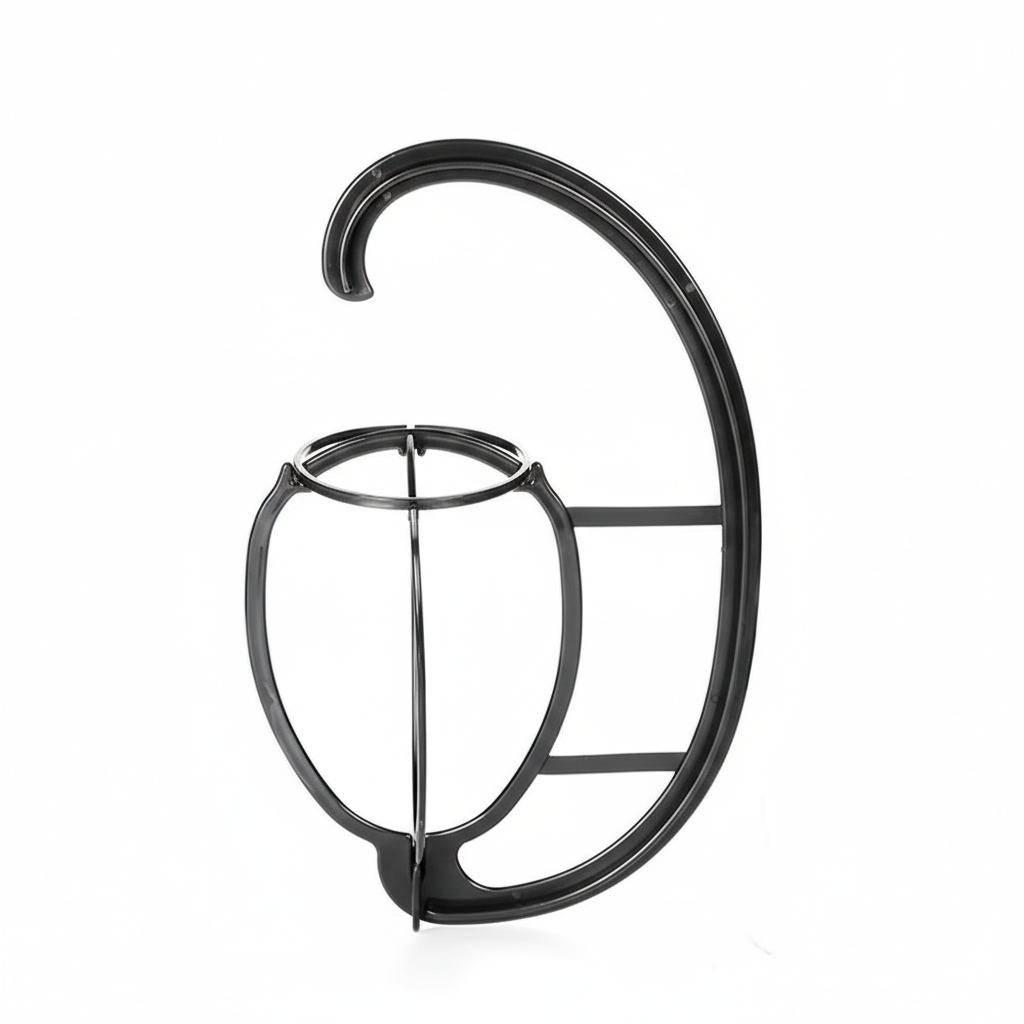 CHIESMA 3-Pack Hanging Wig Stand – Portable Collapsible Wig Hanger for Styling & Drying (Black)