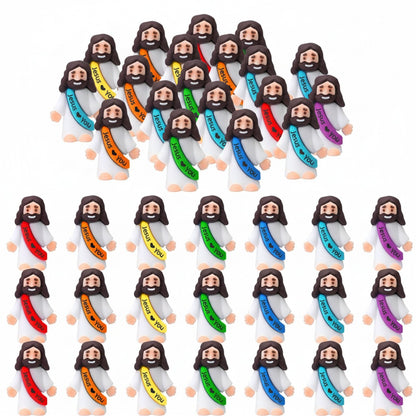 Mini Jesus Figurines 50-Pack – Faith Tokens for Sharing & Events