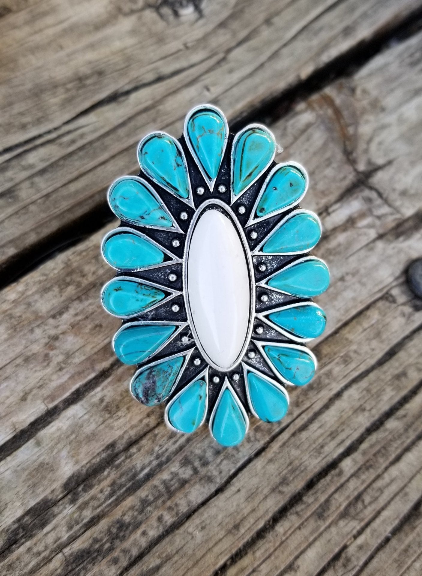 New 925 Silver Turquoise Ring