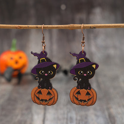 Halloween Spooky Pumpkin Creative Earrings