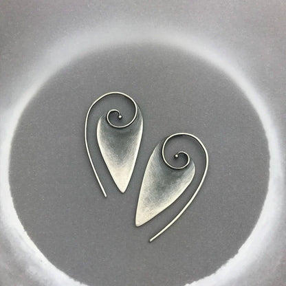 Geometric Triangular Spiral Earrings