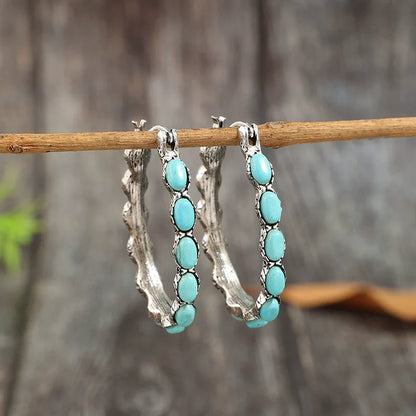 U-Shaped Turquoise Earrings