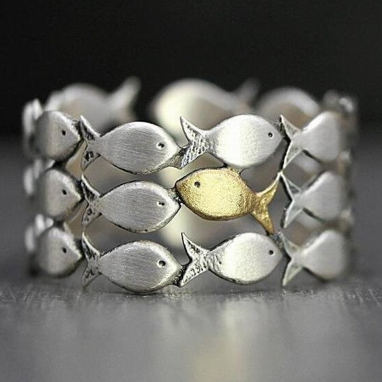 Motivational Goldfish Ring