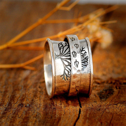 New Ccreative Rotating Life Tree Ring