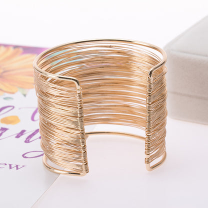 New Fashionable Open-ended Gold-Plated Bracelet
