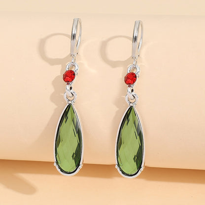 Gemstone Green Earrings