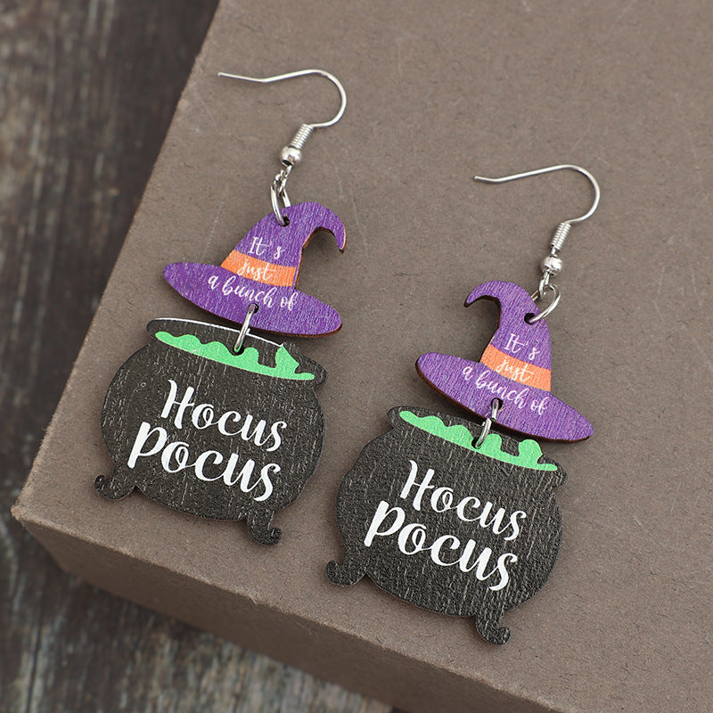Halloween Party Witch's Poisonous Charm Earrings