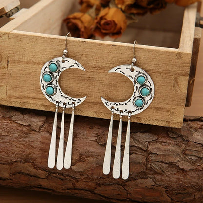 Turquoise Tassel Earrings