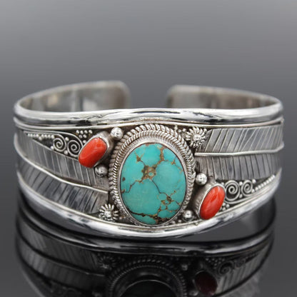 Bohemian Turquoise Open Bracelet