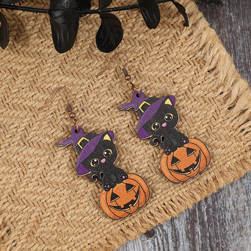 Halloween Spooky Pumpkin Creative Earrings