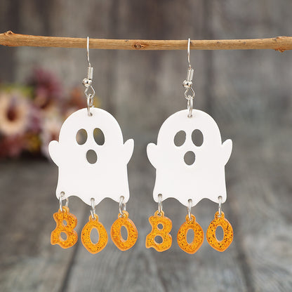 Halloween Ghost Sequin Earrings