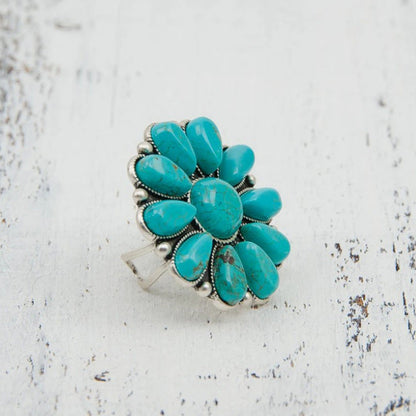Bohemian Style Turquoise Ring