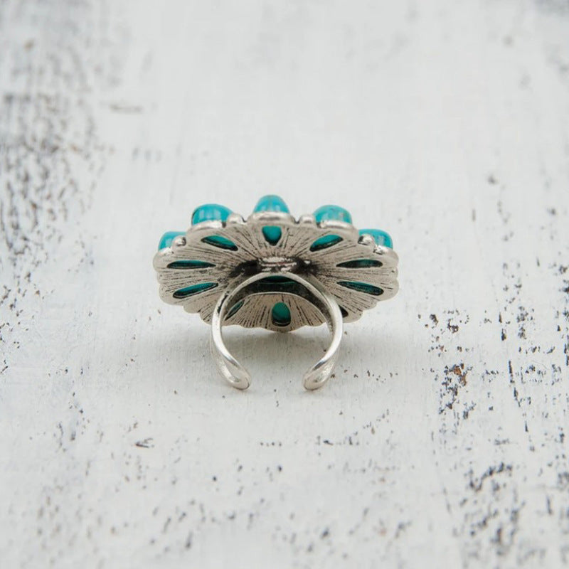 Bohemian Style Turquoise Ring