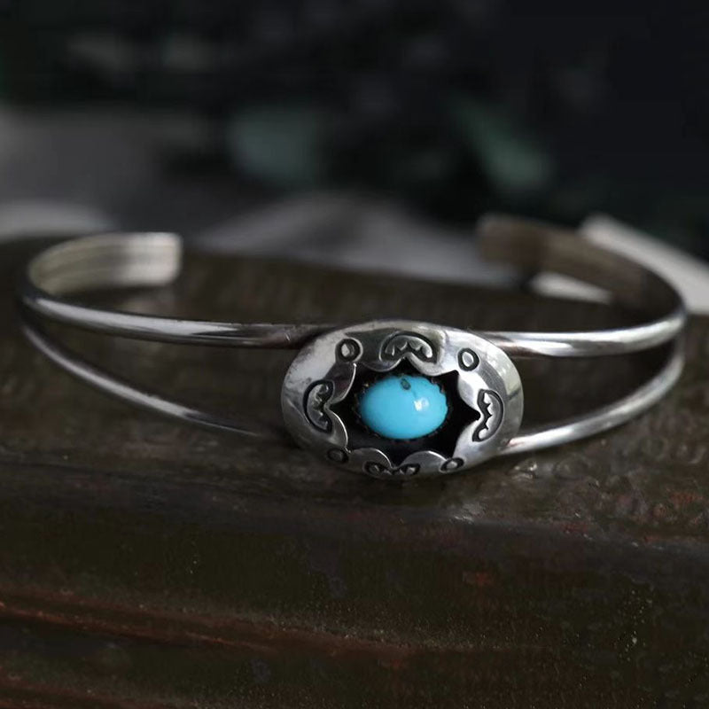 Bohemian Turquoise Open Bracelet