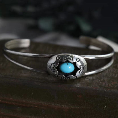 Bohemian Turquoise Open Bracelet