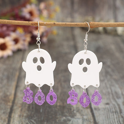 Halloween Ghost Sequin Earrings