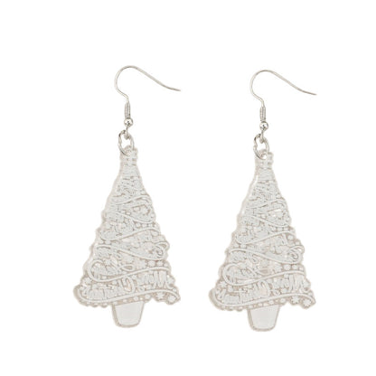 Transparent Acrylic Christmas Tree Earrings