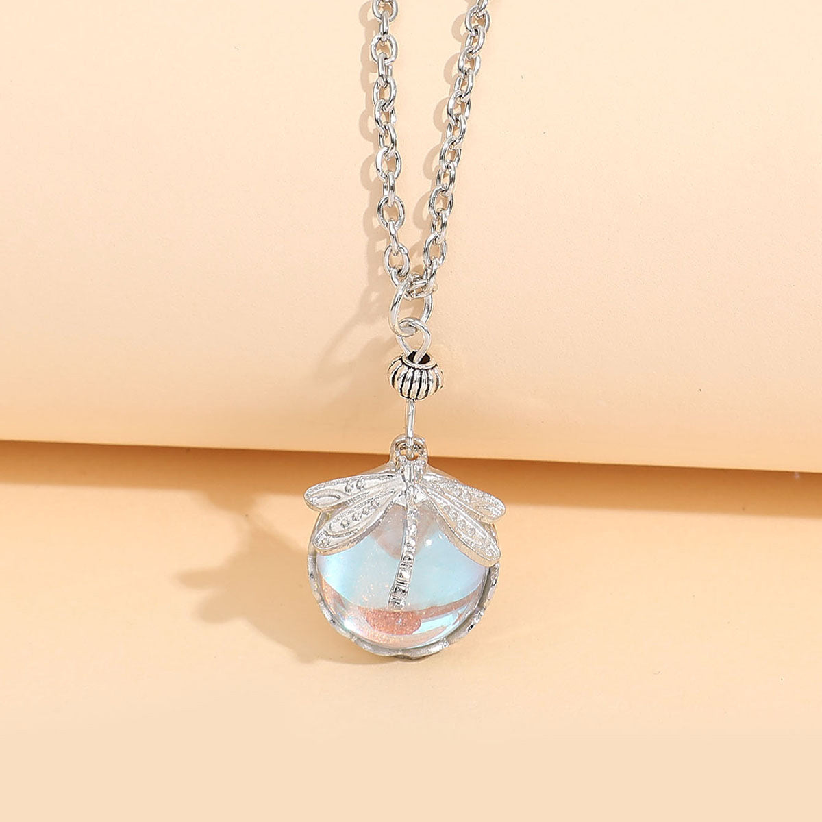 Crystal Dragonfly Pendant Necklace