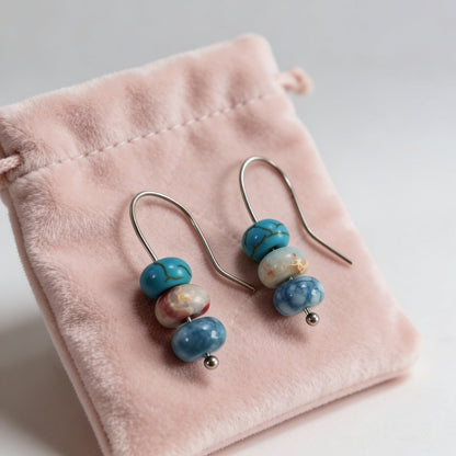 Beaded Snow Pine Earrings