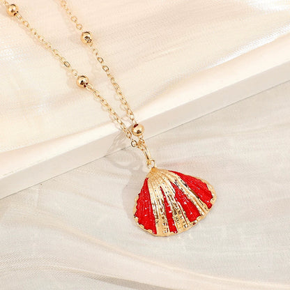 Gold-Edge Ocean-Style Necklace