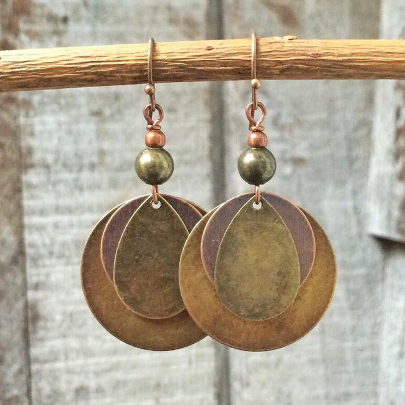 Bronze Ring-Shaped Earrings