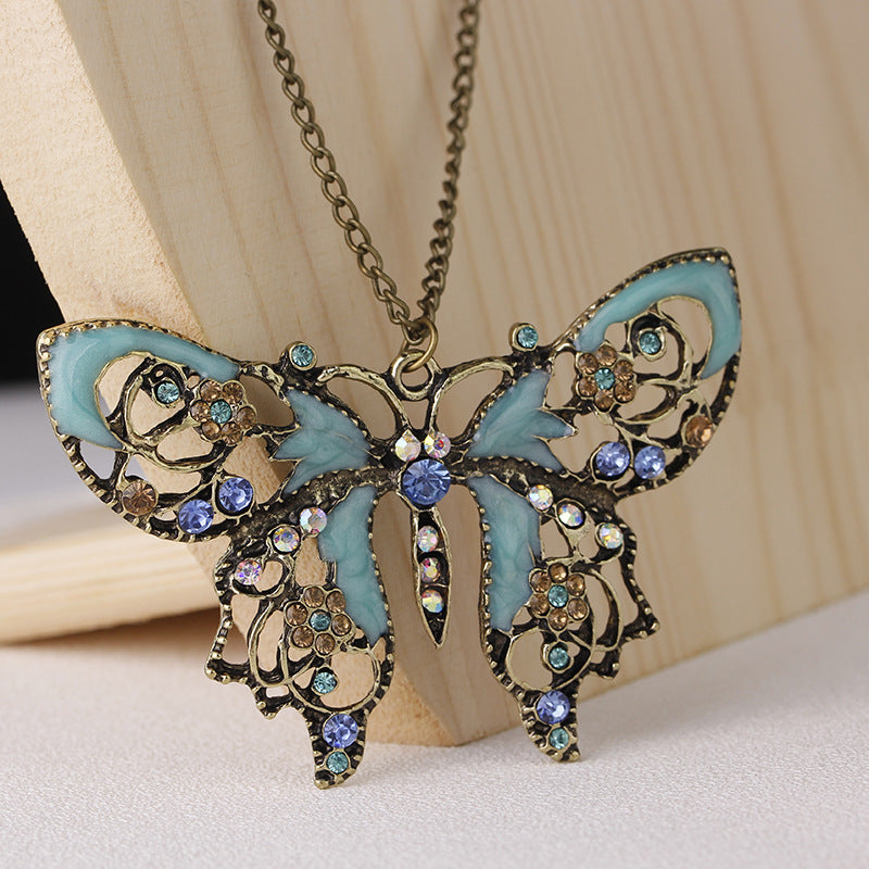 Hollowed-Out Butterfly Necklace