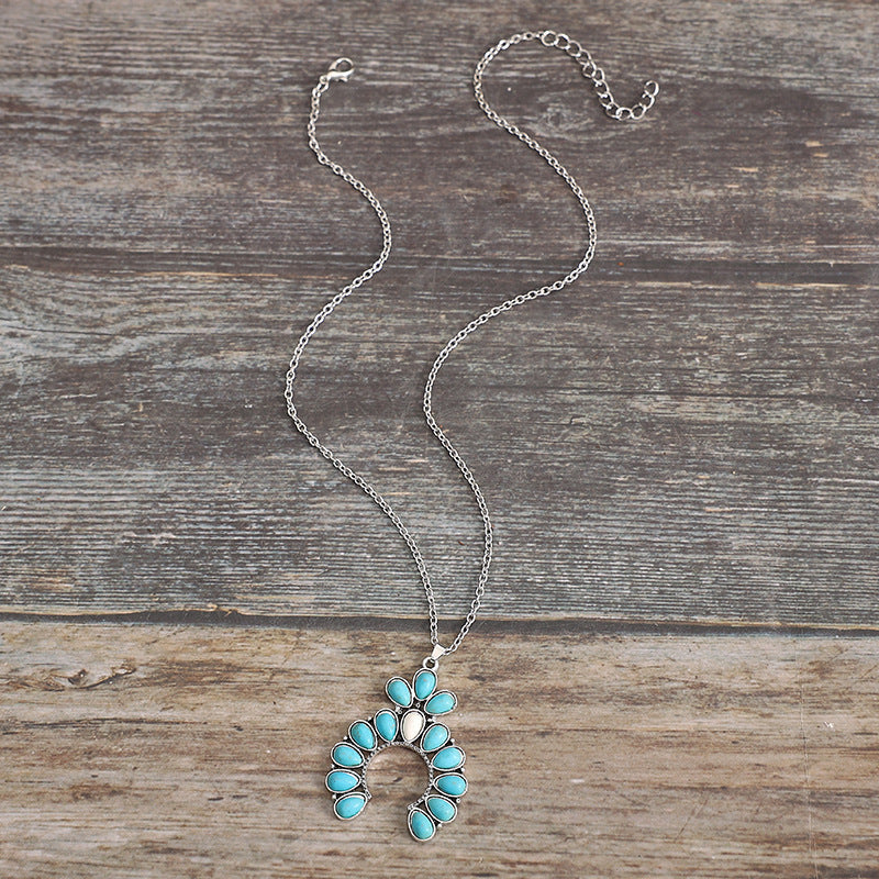 Pumpkin Flower Pendant Necklace