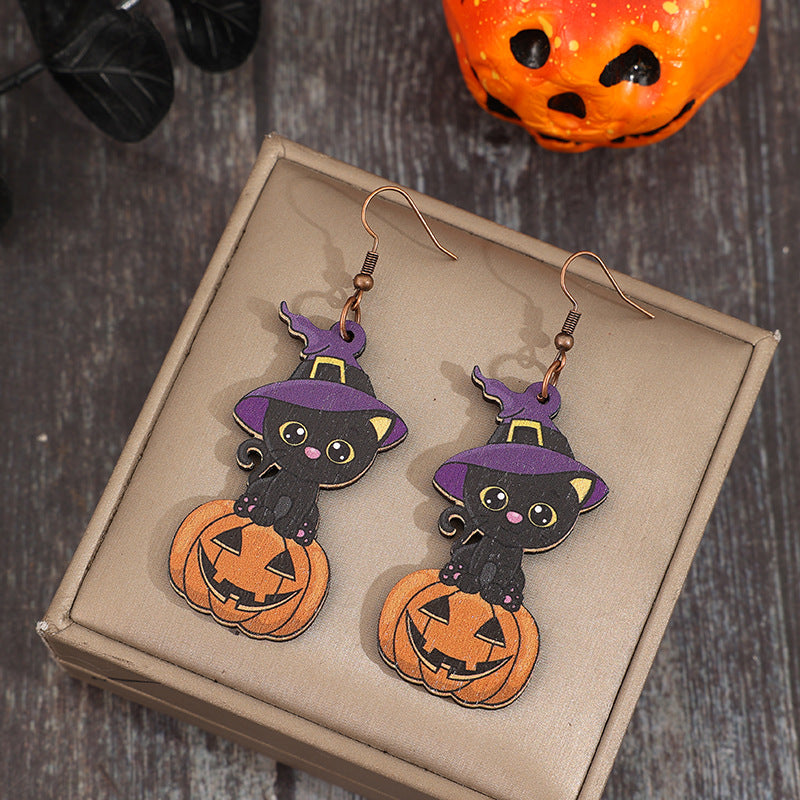 Halloween Spooky Pumpkin Creative Earrings