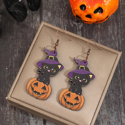 Halloween Spooky Pumpkin Creative Earrings