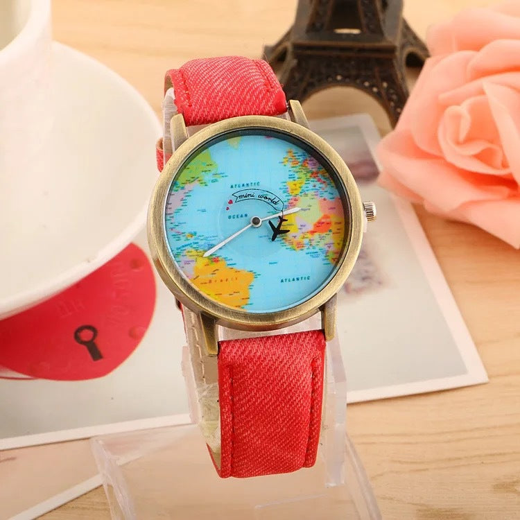 Aircraft Second-hand Map Fashion Watch