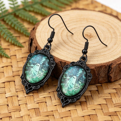 Gothic Celebration of Halloween - Oval Earrings