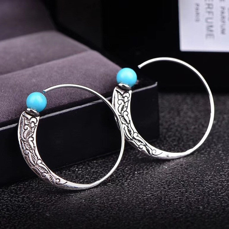 Punk-style Turquoise Earrings