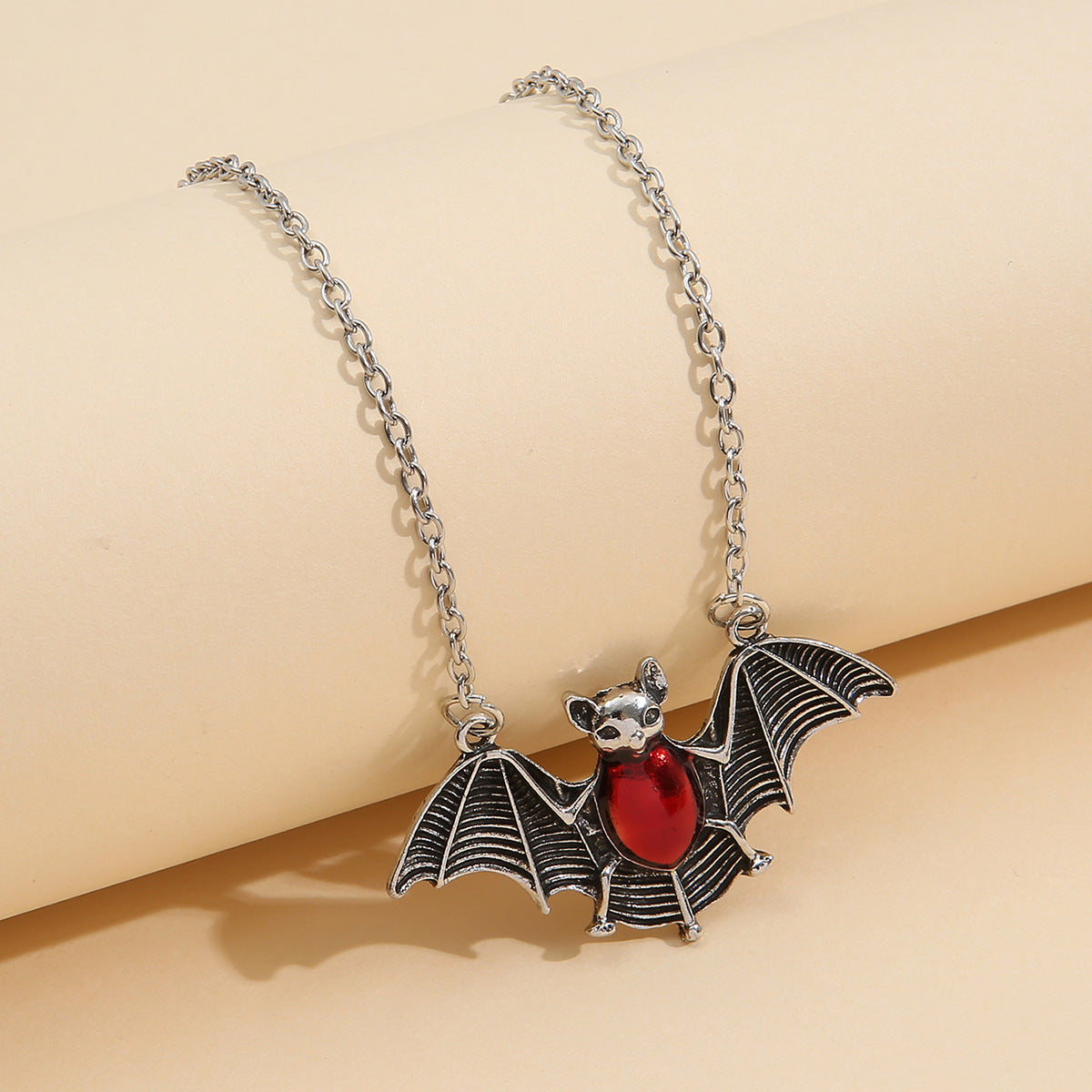 Red Vampire Bat Necklace