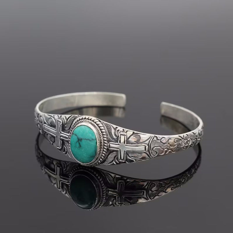 Bohemian Turquoise Open Bracelet