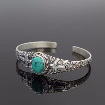 Bohemian Turquoise Open Bracelet