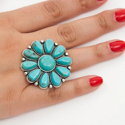 Bohemian Style Turquoise Ring