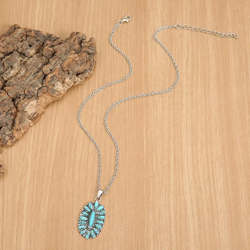 National Style Turquoise Necklace