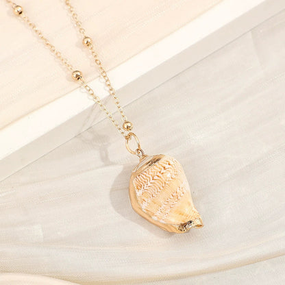 Gold-Edge Ocean-Style Necklace