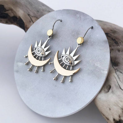 Sun and Moon Fashion Earrings