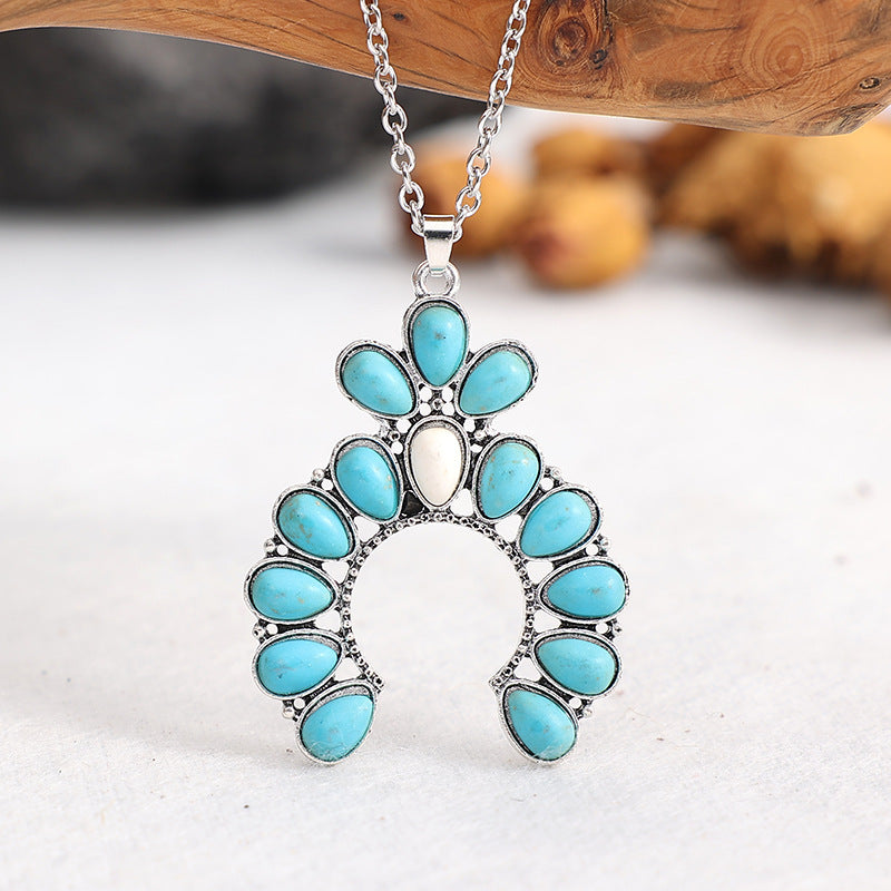 Pumpkin Flower Pendant Necklace