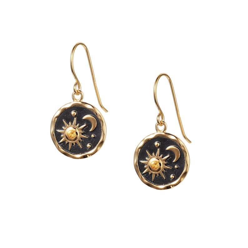 Sun and Moon Earrings Pendant
