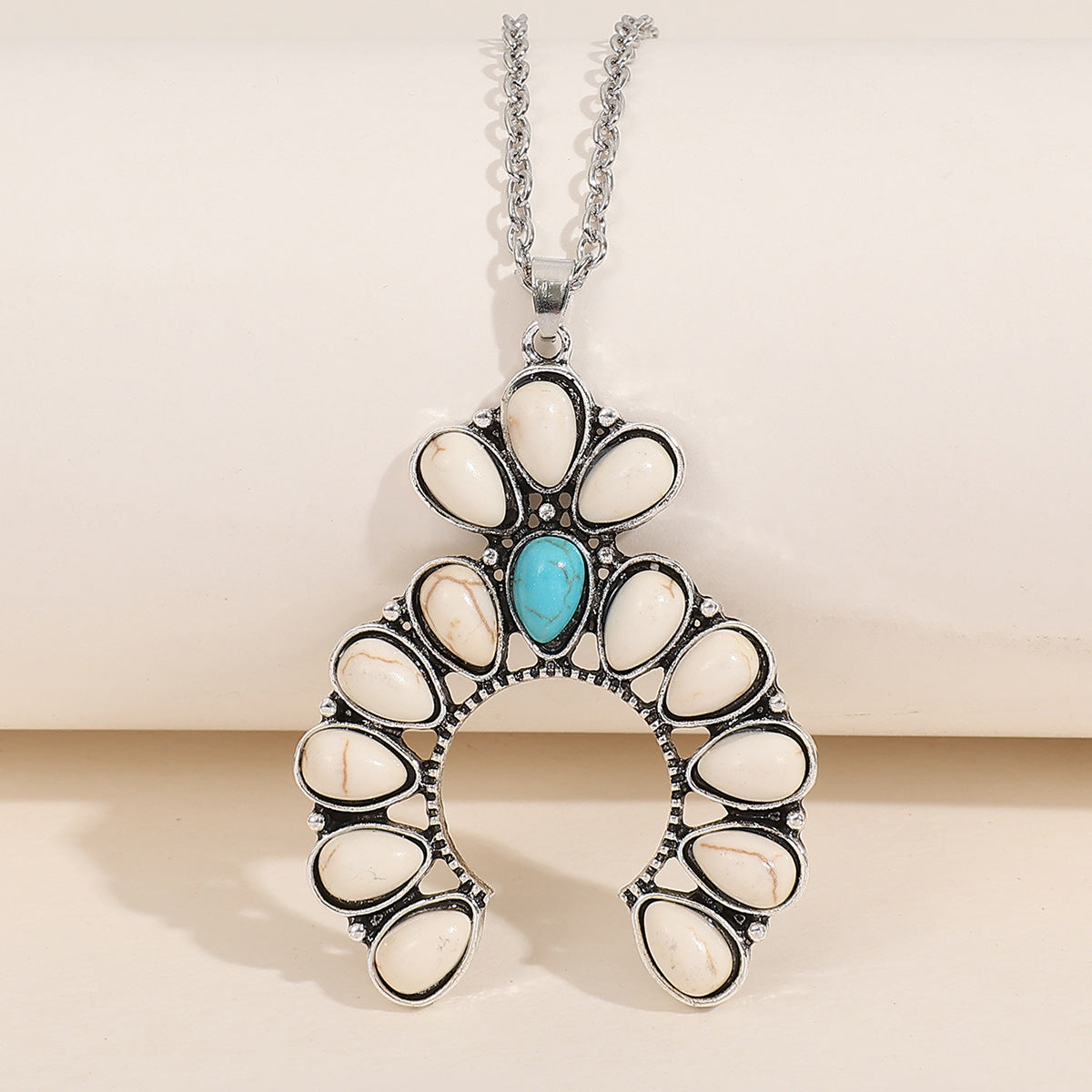 Pumpkin Flower Pendant Necklace
