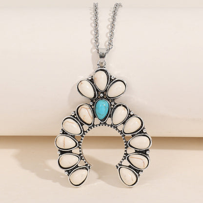 Pumpkin Flower Pendant Necklace