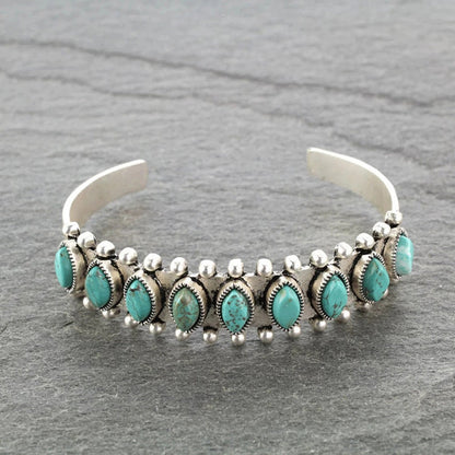 Bohemian Turquoise Open Bracelet