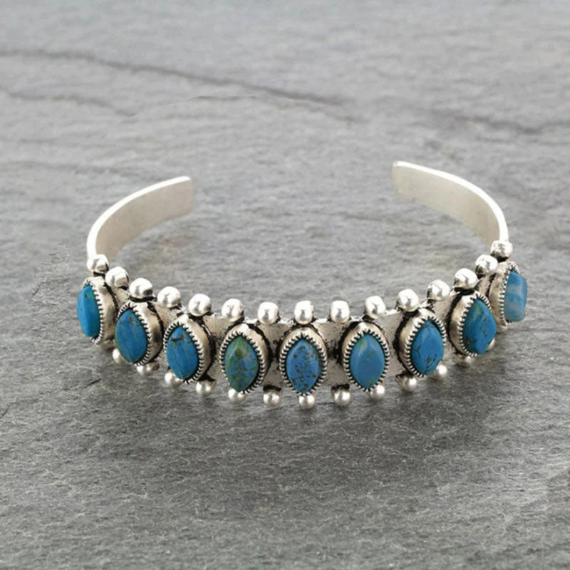 Bohemian Turquoise Open Bracelet