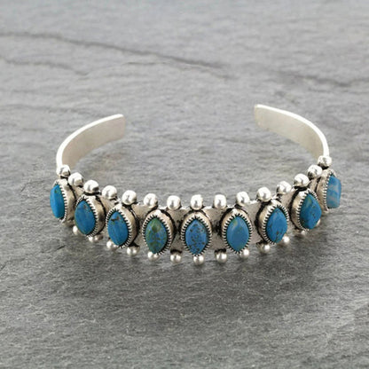 Bohemian Turquoise Open Bracelet