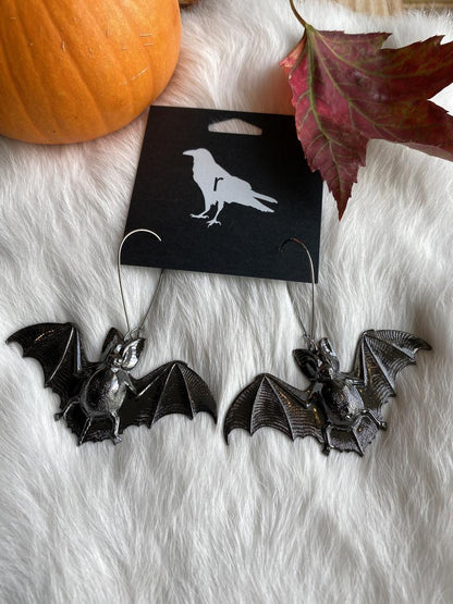 Retro Large Bat-Shaped Earrings