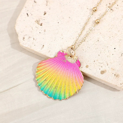 Gold-Edge Ocean-Style Necklace